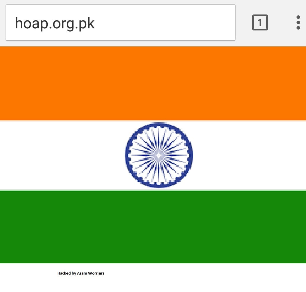 Indian hackers’ Cyber Attack on Pakistan Hajj Association’s Website.