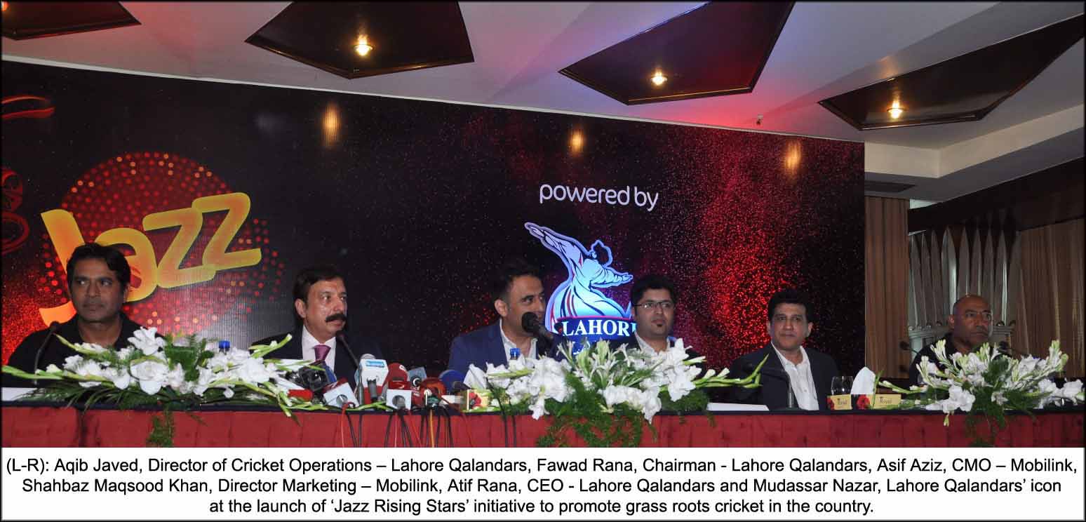 Lahore Qalandars and Jazz to Promote Grass Roots Cricket