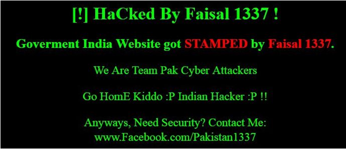 Pakistani Hacked Indian Bank Website