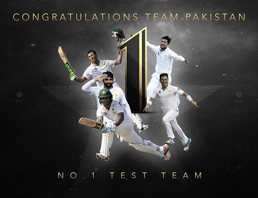 Pakistan Hits No.1 Rank in Tests By ICC