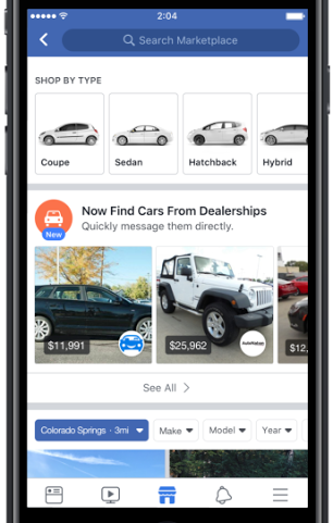 Facebook to launch Marketplace for cars with dealers and Blue Book pricing