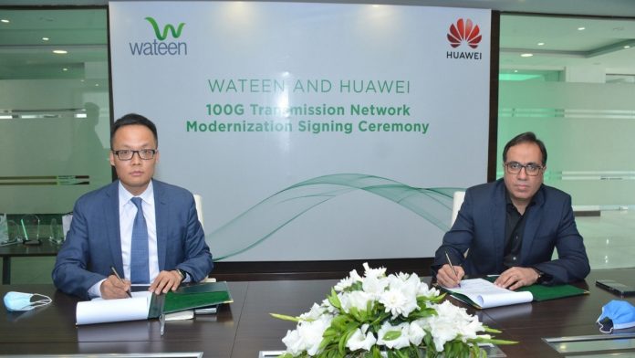 Wateen Telecom partners with Huawei to upgrade its nationwide Data Transmission Network to 10 TB capacity