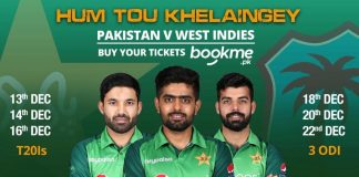 Get your tickets for PAK vs WI series from Bookme.pk