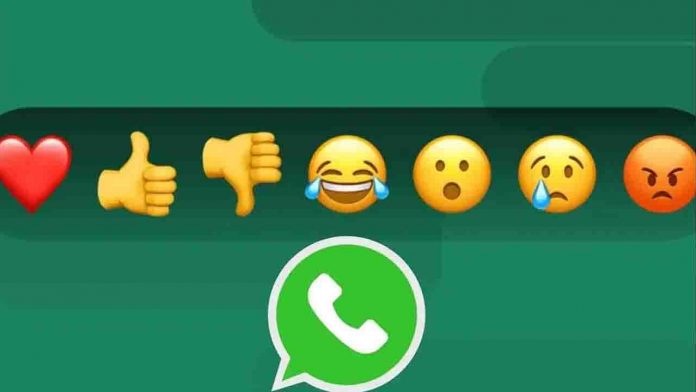 WhatsApp message reactions