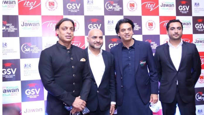 Shoaib Akhtar inaugurates the collaborative effort with British Deputy High Commissioner and UEFA coaches in a star-studded press conference