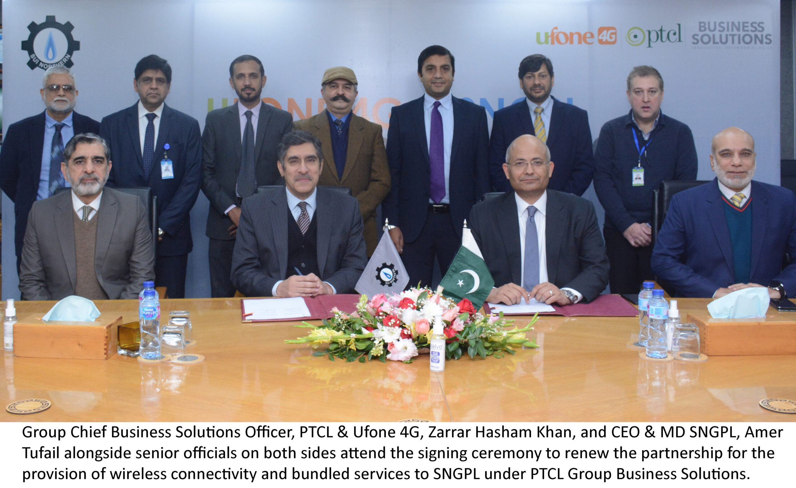 PTCL Group extends collaboration with SNGPL for mobile services.