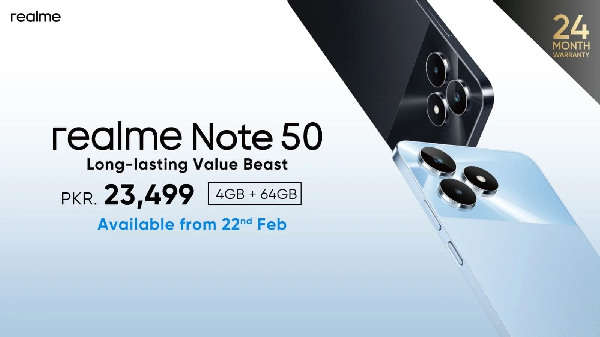Introducing the realme Note 50: Unveiling on February 21st with an Unmatched 24-Month Warranty!