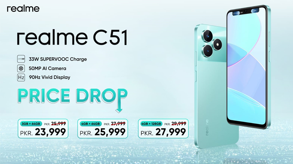 Exciting News: realme Announces Price Reduction on C51 Variants in Pakistan