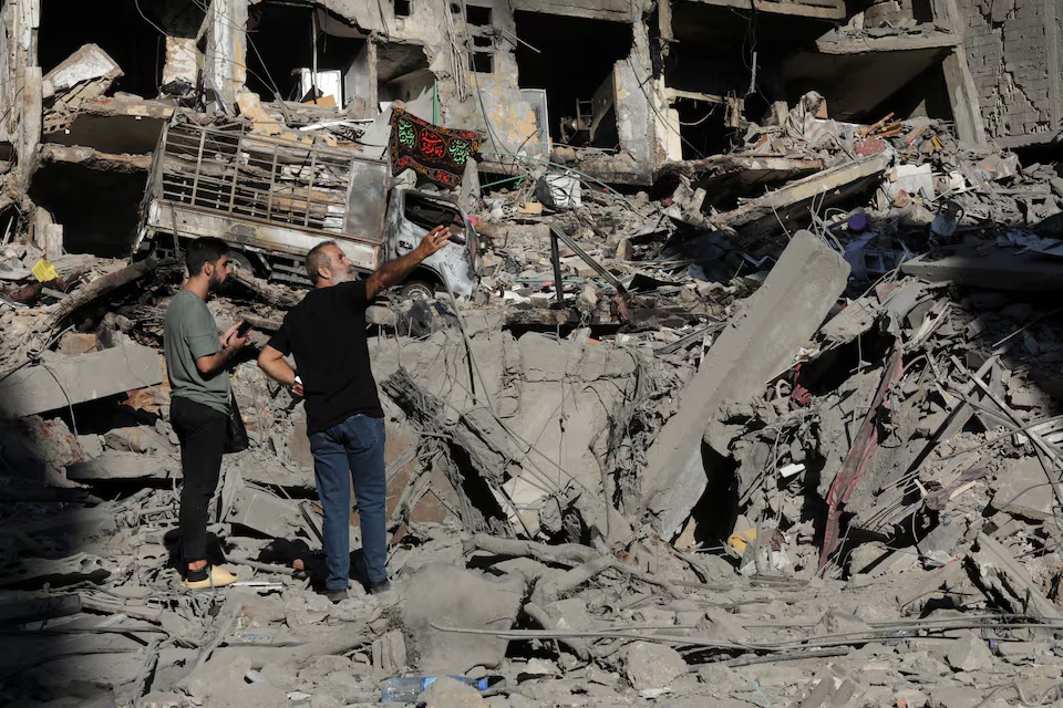 Site-of-the-Israeli-airstrike-that-killed-Sayyed-Hassan-Nasrallah-Beiruts-southern-suburbs