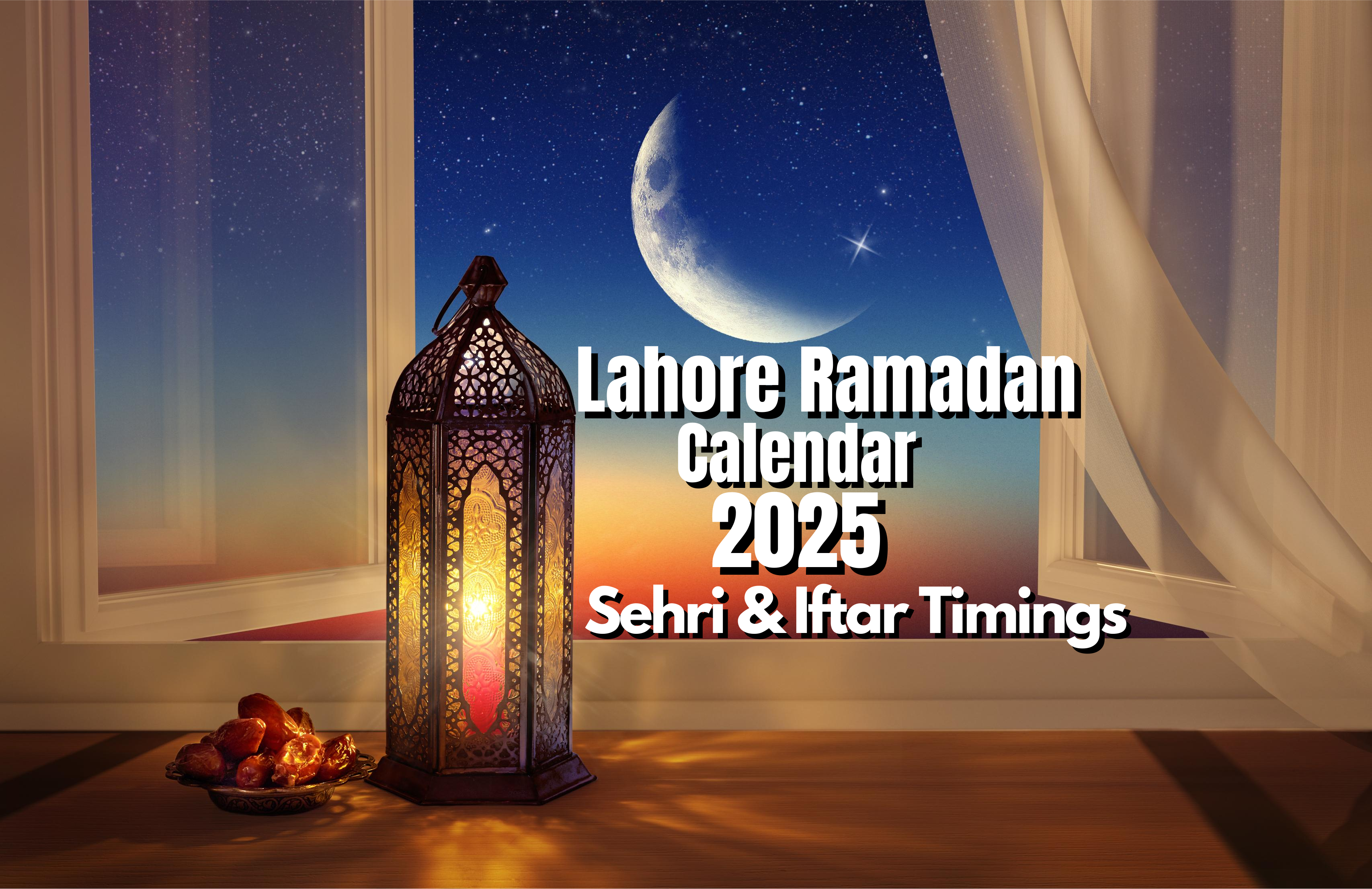 Lahore Ramadan Calendar 2025 – Sehri & Iftar Timings