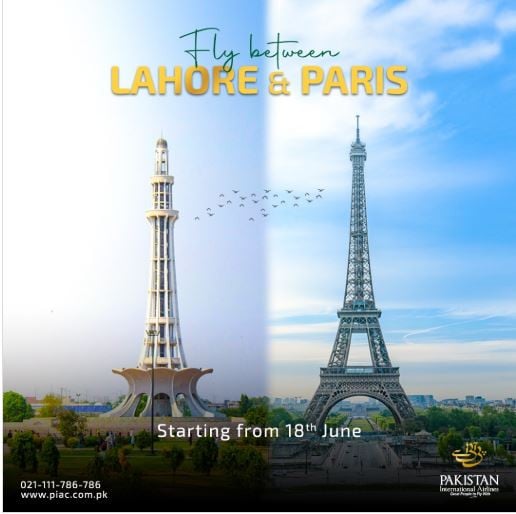 PIA Launches Direct Lahore–Paris Flights from June 18