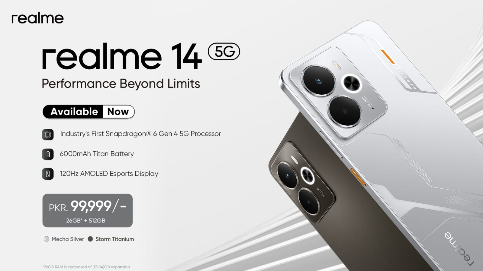 realme 14 Series with Its Strongest Processor — Snapdragon 6 Gen 4 — & 512GB Storage Now Available in Pakistan Under PKR 100K